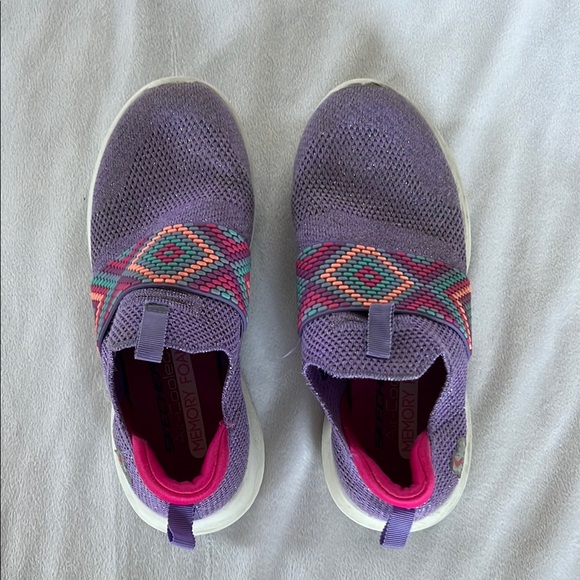 Sketchers girls’ ultra-flex air cooled memory foam slip on sneakers size 1 - Picture 1 of 7
